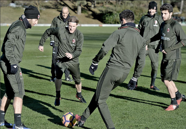 milan allenamento