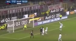 Il clamoroso incrocio dei pali preso da Pasalic contro il Napoli [VIDEO]