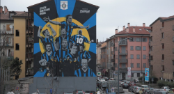 Murales per l’Inter in centro città: i milanisti non ci stanno